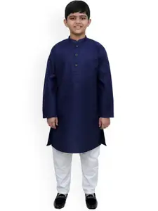 BAESD Boys Mandarin Collar Long Sleeves Straight Kurta