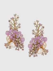 D'oro Lavender & Pink Drop Earrings