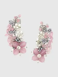 D'oro Pink & White Studs Earrings