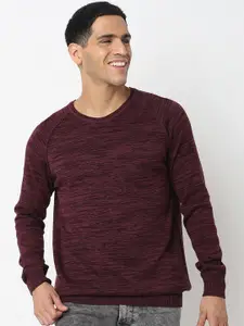 SPYKAR Abstract Self Design Cotton Pullover Sweater