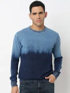 SPYKAR Tie & Dye Cotton Pullover Sweater