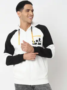 SPYKAR Graphic Printed Hooded Cotton Sweatshirt