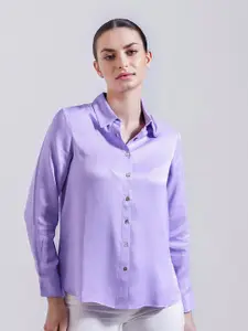 COVER STORY Women Purple Party Shirt