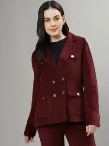 Iconic Women Double Breasted Pure Cotton Casual Blazers