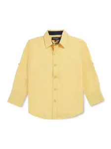 Gini and Jony Boys Spread Collar Cotton Casual Shirt