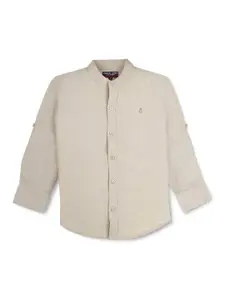 Gini and Jony Boys Mandarin Collar Cotton Casual Shirt