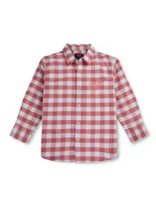 Palm Tree Boys Regular Fit Opaque Checked Casual Shirt