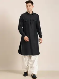 TheEthnic.Co Shirt Collar Pure Cotton Kurta with Salwar