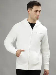 GANT Hooded Long Sleeves Front Open Sweatshirt