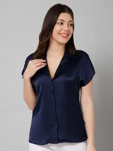PURYS Satin Casual Shirt