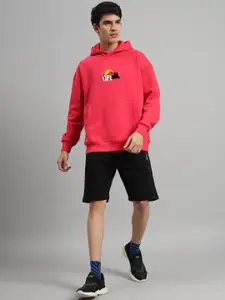 GRIFFEL Hooded Fleece Cotton Sweatshirt With Shorts