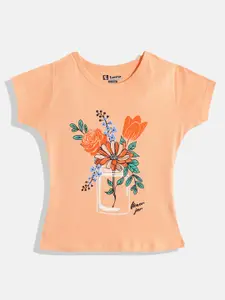 Eteenz Girls Premium Cotton Floral Printed T-shirt