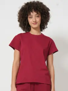 Saltpetre Round Neck Organic Cotton T-Shirt With Wide Trousers