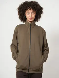 Saltpetre High Neck Organic Cotton Zipper Jacket with Ribbed Joggers