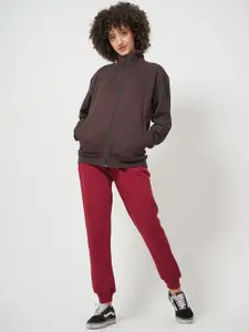 Saltpetre Organic Cotton High Neck Zipper Jacket with Ribbed Joggers