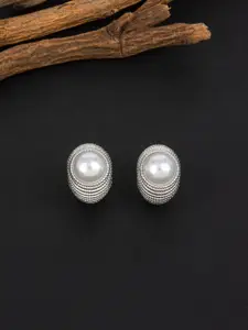 E2O Silver-Plated Beaded Studs Earrings