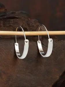 E2O Silver-Toned Hoop Earrings