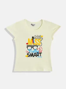 Eteenz Girls Premium Cotton Typography Printed T-shirt