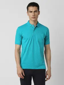Peter England Polo Collar Printed Cotton T-shirt