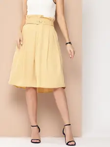 Chemistry Pleated A-Line Skirt with Belt