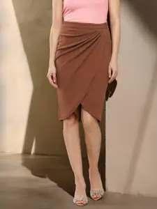 Chemistry Tulip Hem Above Knee Wrap Skirt