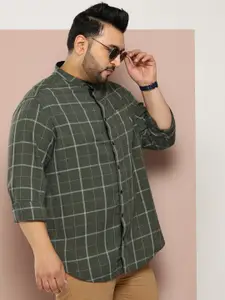 Sztori Plus Size Pure Cotton Checked Casual Shirt