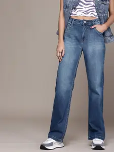 Roadster The Life Co. Women Straight Fit Heavy Fade Stretchable Jeans