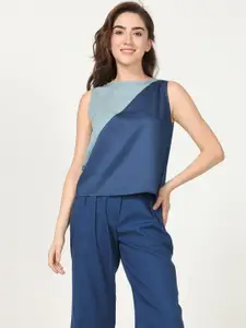 Saltpetre Colourblocked Organic Cotton Top With Trouser With Shrug