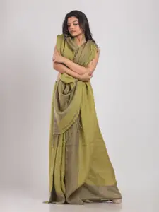 Angoshobha Striped Woven Design Pure Linen Saree