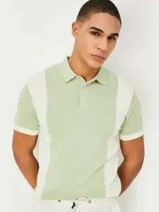max Colourblocked Polo Collar Pure Cotton T-shirt