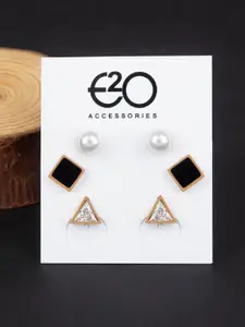 E2O Gold-Toned Studs Earrings