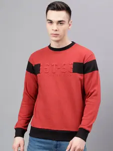 Richlook Typography Embossed Cotton Pullover