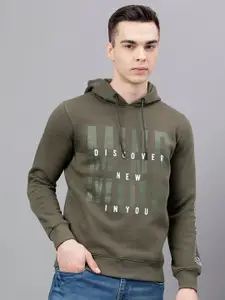 Richlook Typography Printed Hooded Pullover