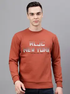 Richlook Typography Printed Round Neck Pullover