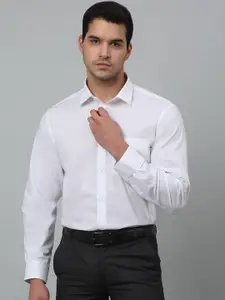 Cantabil Men White Comfort Opaque Formal Shirt