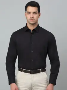 Cantabil Men Black Comfort Opaque Formal Shirt