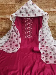 KALINI Ethnic Motifs Embroidered Sequinned Detailed Unstitched Dress Material