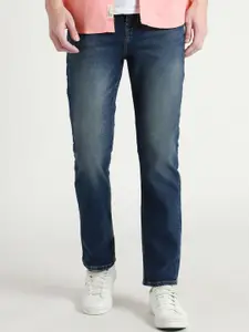 Dennis Lingo Men Straight Fit Light Fade Clean Look Cotton Jeans