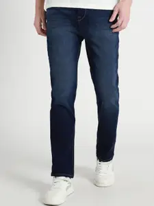 Dennis Lingo Men Stretch Clean Look Mid-Rise Cotton Straight Fit Jeans