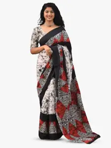JALTHER Pure Cotton Ikat Saree
