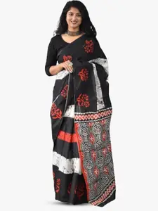 JALTHER Pure Cotton Ikat Saree