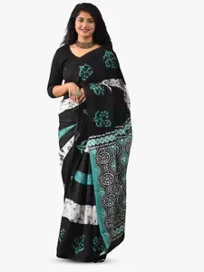 JALTHER Pure Cotton Handloom Ikat Saree