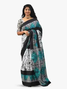 JALTHER Pure Cotton Ikat Saree