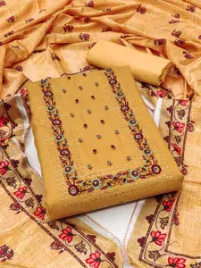 KALINI Floral Embroidered Sequinned Unstitched Dress Material