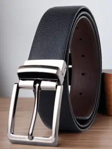 Roadster Men Textured Push-Pin Formal Leather Belts