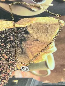 FIMBUL Gold-Plated Stone-Studded Necklace