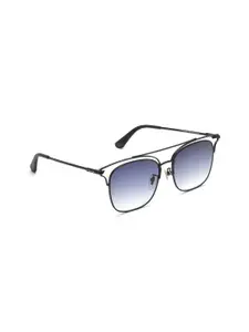 Police Women Grey Lens & Black Square Sunglasses with UV Protected Lens
