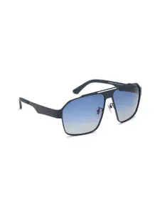 Police Men Blue Lens & Blue Square Sunglasses with UV Protected Lens