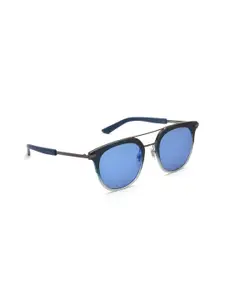 Police Men Blue Lens & Blue Square Sunglasses with UV Protected Lens