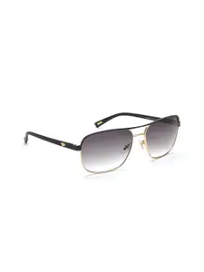 Police Men Grey Lens & Black Square Sunglasses with UV Protected Lens